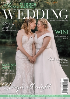 Cover of the April/May 2022 issue of Your Surrey Wedding magazine