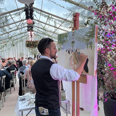 What to expect from a live wedding painter