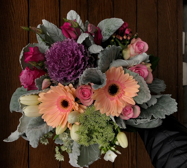 Hamish Powell from The Manchester Florist reveals how you can incorporate the colour pink into your big-day flowers: Image 1