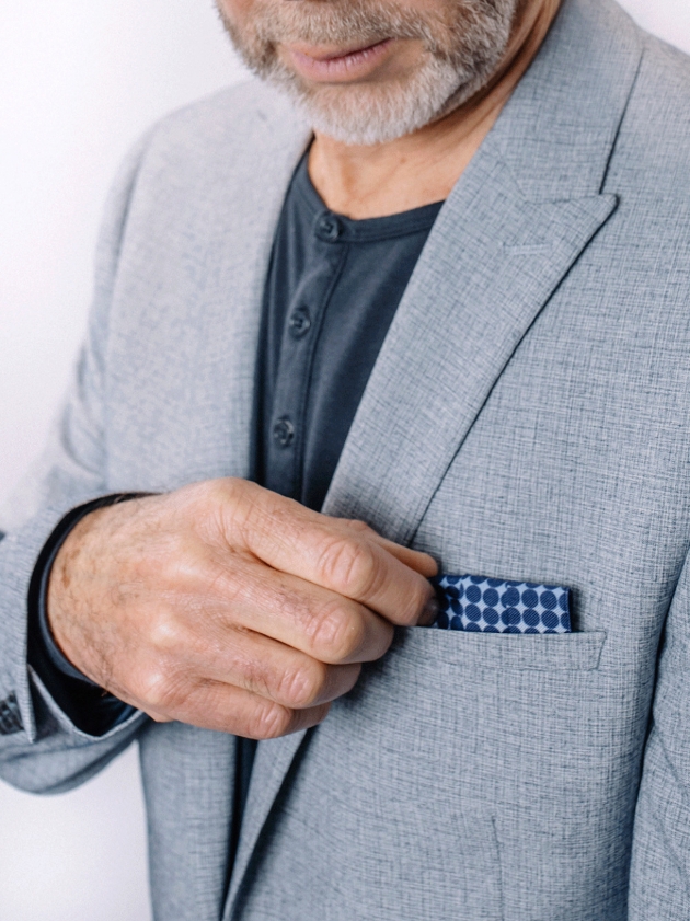 Suit jacket with pocket square