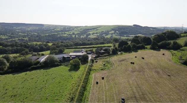 Aerial view of Zymurgorium's 200 acre farm