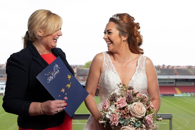 Kelly Garrick, a celebrant based in Blackpool, is offering her services for couples and guests who are hard of hearing