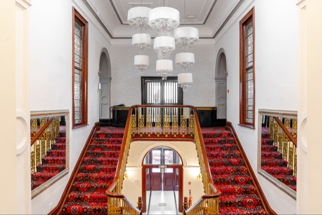 Trafford Hall Hotel staircase