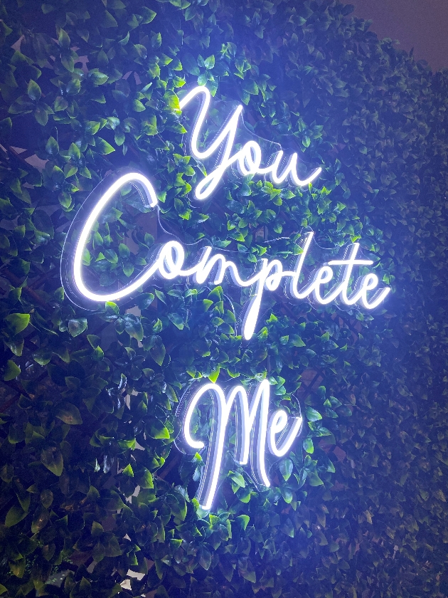 You Complete Me neon sign