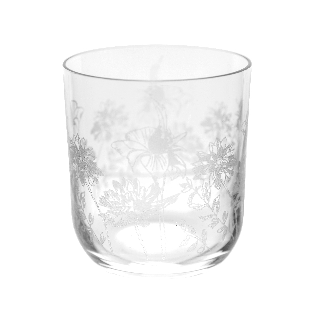 tumbler etched glass
