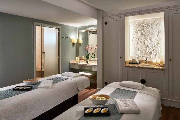 two spa beds in a spa room 