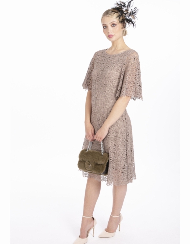 The Jayley Mocha Vintage Lace Dress from Love The Sales